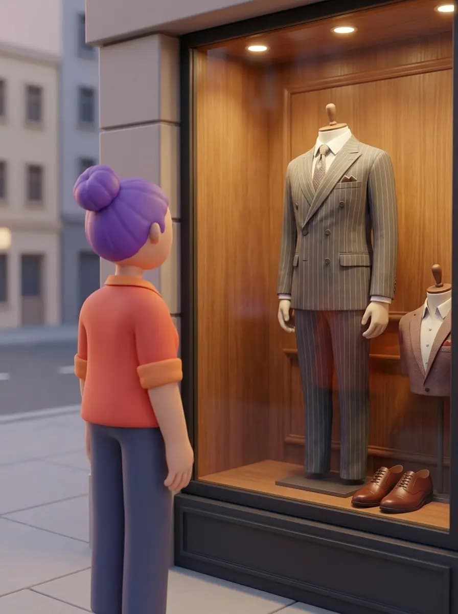 Vitrine de costumes illustrant la clarification d’un rôle attendu