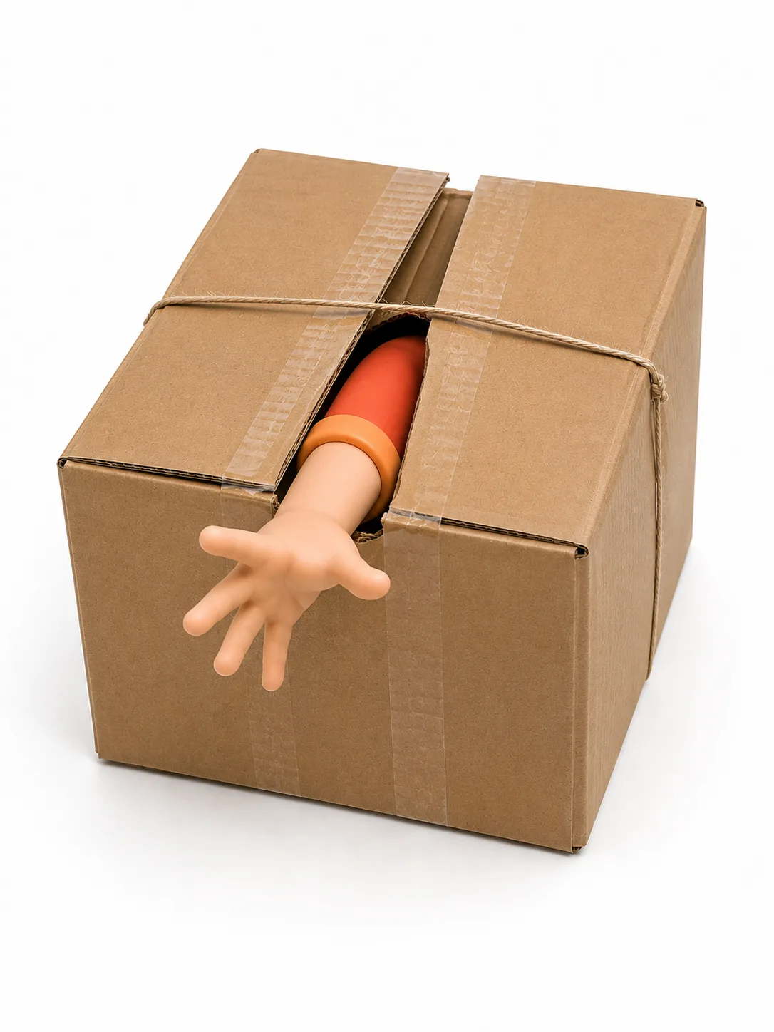 A hand reaches out of a box, representing responses released from their original tool.